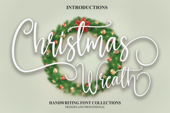 Christmas Wreath Font for Editorial Design
