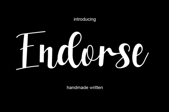 Endorse Font for Business Branding