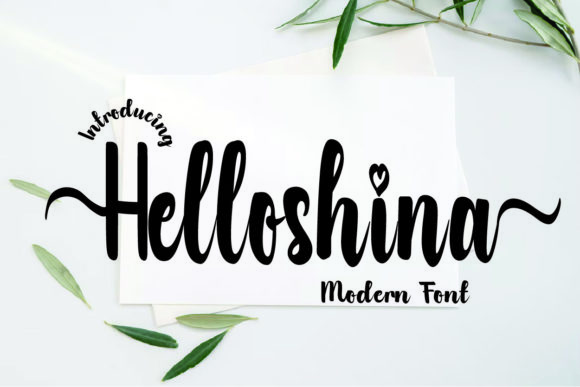 Helloshina: A Chic Script Font for Creative Branding