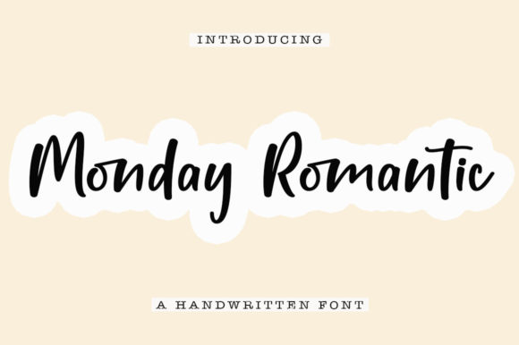 Monday Romantic Font for Handmade Creations