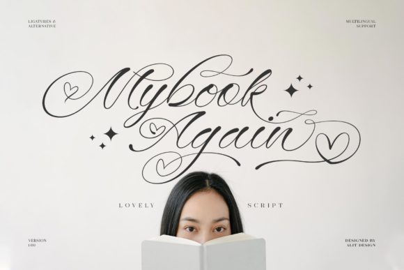 Mybook Again: A Chic Script Font for Editorial Elegance