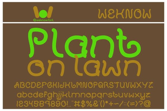Plant on Lawn Font for Eye-Catching Branding