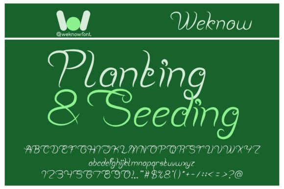 Planting and Seeding Font for Modern Web Design