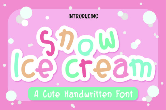 Snow Ice Cream Font for Editorial Design