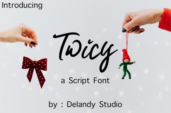 Twicy: A Christmasy Script Font for Branding Projects