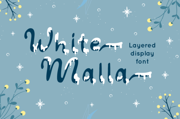 White Malla: A Script Font for Winter and Editorial Design
